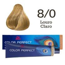 Coloração 8/0 Louro Claro Color Perfect Wella Professionals