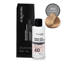 Coloração Acquaflora 10.0 60g + Água Oxigenada 40 Volumes 90ml