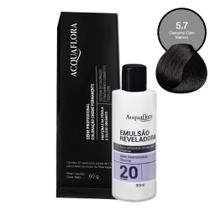 Coloração Acquaflora 5.7 60g + Água Oxigenada 20 Volumes 90ml Coloração Acquaflora 5.7 60g + Água Oxigenada 20 Volumes 90ml