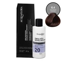 Coloração Acquaflora 6.4 60g + Água Oxigenada 20 Volumes 90ml Coloração Acquaflora 6.4 60g + Água Oxigenada 20 Volumes 90ml