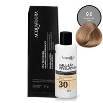 Coloração Acquaflora 9.0 60G +Água Oxigenada 30 Volumes 90Ml