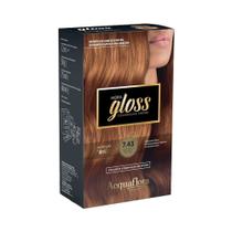 Coloração Acquaflora Hidra Gloss 7.43 Louro Natural Acobreado Dourado