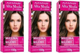 Coloração Alta Moda Alfaparf Kit C/3- 6 Chá (Louro Escuro) Coloração Alta Moda Alfaparf Kit C/3- 6 Chá (Louro Escuro)