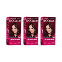 Coloraçao Biocolor Cr 5.6 Vermelho Glamuroso-Kit C/3un