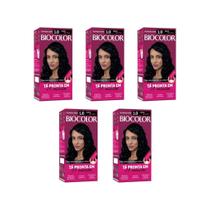 Coloraçao Biocolor Creme 1.0 Preto - Kit Com 5Un