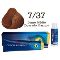 Coloração Capilar Color Perfect 7/37 Louro Médio Dourado Marrom + Oxi 20 Welloxon Wella Coloração Capilar Color Perfect 7/37 Louro Médio Dourado Marrom + Oxi 20 Welloxon Wella