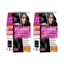 Coloraçao Casting Gloss 100 Preto Noite - Kit Com 2Un