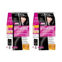 Coloraçao Casting Gloss 200 Preto - Kit Com 2Un