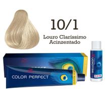 Coloração Color Perfect 10/1 Louro Claríssimo Acinzentado + Ox 30 Wella