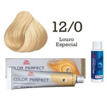 Coloração Color Perfect 12/0 Louro Especial + Emulsão Oxi 30 Welloxon Wella Coloração Color Perfect 12/0 Louro Especial + Emulsão Oxi 30 Welloxon Wella