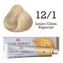 Coloração Color Perfect 12.1 Louro Cinza Especial Wella Coloração Color Perfect 12.1 Louro Cinza Especial Wella