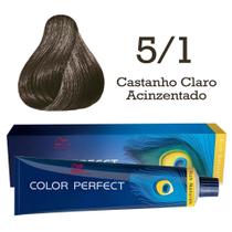 Coloração Color Perfect 5/1 Castanho Claro Acinzentado Wella Coloração Color Perfect 5/1 Castanho Claro Acinzentado Wella