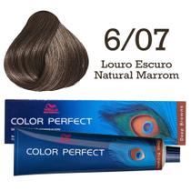 Coloração Color Perfect 6/07 Louro Escuro Natural Marrom Wella Coloração Color Perfect 6/07 Louro Escuro Natural Marrom Wella