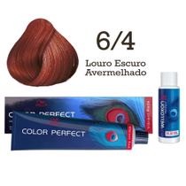 Coloração Color Perfect 6/4 Louro Escuro Avermelhado + Emulsão Oxi 30 Welloxon Wella Coloração Color Perfect 6/4 Louro Escuro Avermelhado + Emulsão Oxi 30 Welloxon Wella
