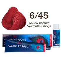 Coloração Color Perfect 6/45 Louro Escuro Vermelho Acaju + Oxidante Welloxon 20 Volumes Wella Coloração Color Perfect 6/45 Louro Escuro Vermelho Acaju + Oxidante Welloxon 20 Volumes Wella