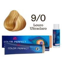 Coloração Color Perfect 9.0 Louro Ultraclaro Oxidante 20 Volumes Welloxon Wella