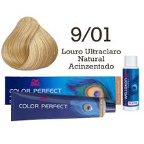 Coloração Color Perfect 9/01 Louro Ultraclaro Natural Acinzentado + Emulsão Oxi 30 Welloxon Wella Coloração Color Perfect 9/01 Louro Ultraclaro Natural Acinzentado + Emulsão Oxi 30 Welloxon Wella