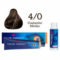 Coloração Color Perfect + Emulsão Oxi Wella Professionals