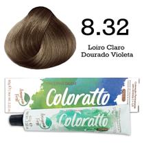 Coloração Coloratto 8.32 Loiro Claro Dourado Violeta Itallian Color