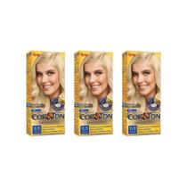 Coloraçao Cor&Ton 11.11 Louro Mto Prata 50 G-Kit C/3