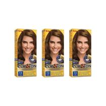 Coloraçao Cor&Ton 7.3 Louro Dourado 50G-Kit C/3