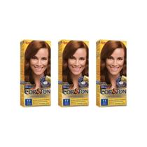 Coloraçao Cor&Ton 7.7 Marrom Dourado 50G-Kit C/3