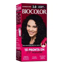 Coloração Creme 3.0 Castanho Escuro Chique - Biocolor
