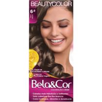 Coloração Creme 6.0 Louro Escuro Cobertura Total 45g+67,5ml BELAeCOR Sem Amônia Óleo de Argan