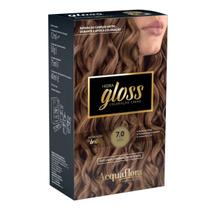 Coloração Creme Acquaflora Kit Hidra Gloss 7.0 Louro Natural