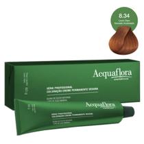 Coloração Creme Acquaflora Vegana 8.34 Louro Claro Acobreado 60g