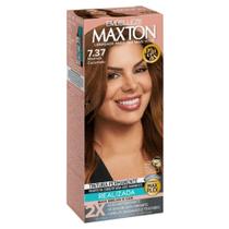 Coloração Creme Cobertura Total 7.37 Marrom Caramelo 50g + 30vol Maxton Nanoprocolor