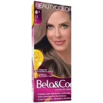 Coloração Creme Cobertura Total Kit 8.1 Louro Cinza Claro BELAeCOR Óleos Argan Macadâmia Vegano