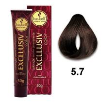 Coloração Creme Haskell 5.7 Castanho Claro Marrom 50g