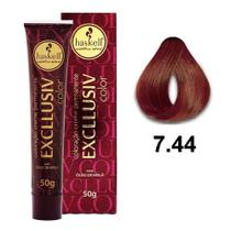 Coloração Creme Haskell 7.44 Louro Médio Cobre Intenso 50g