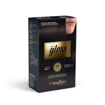 Coloração Creme Hidra Gloss 5.0 Castanho Claro - Acquaflora