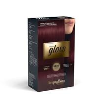 Coloração Creme Hidra Gloss 66.60 Vermelho Granada - Acquaflora