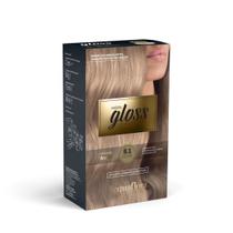 Coloração Creme Hidra Gloss 8.1 Louro Claro Acinzentado - Acquaflora