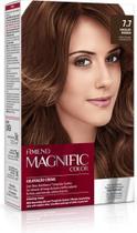 Coloração creme magnific color 7.7 chocolate dourado amend