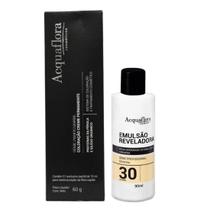 Coloração Creme Permanente 66.46 Louro Escuro Intenso Cobre Avermelhado 60g + Ox 30v. - Acquaflora