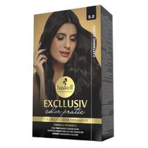 Coloração Creme Permanente Excllusiv Color Pratic Castanho Claro 5.0 Haskell