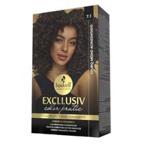 Coloração Creme Permanente Excllusiv Color Pratic Louro Médio Acinzentado 7.1 Haskell