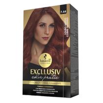 Coloração Creme Permanente Excllusiv Color Pratic Louro Médio Cobre Intenso 7.44 Haskell Coloração Creme Permanente Excllusiv Color Pratic Louro Médio Cobre Intenso 7.44 Haskell