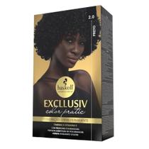 Coloração Creme Permanente Excllusiv Color Pratic Preto 2.0 Haskell