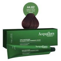 Coloração Creme Permanente Vegana 44.62 Castanho Natural Vermelho Violeta Esp - Acquaflora