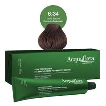 Coloração Creme Permanente Vegana 6.34 Louro Escuro Dourado Acobreado - Acquaflora