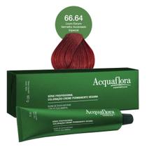 Coloração Creme Permanente Vegana 66.64 Louro Escuro Vermelho Acobreado Esp - Acquaflora