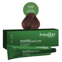 Coloração Creme Permanente Vegana 7.77 Louro Natural Marrom Intenso - Acquaflora