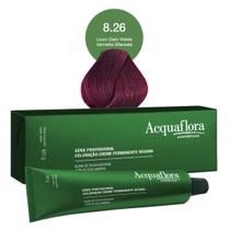 Coloração Creme Permanente Vegana 8.26 Louro Claro Violeta Vermelho (MARSALA) - Acquaflora