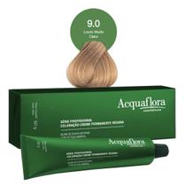Coloração Creme Permanente Vegana 9.0 Louro Muito Claro - Acquaflora Coloração Creme Permanente Vegana 9.0 Louro Muito Claro - Acquaflora