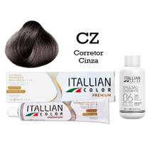 Coloração CZ Corretor Cinza Oxi 06 Volumes 90ml Itallian Color Coloração CZ Corretor Cinza Oxi 06 Volumes 90ml Itallian Color